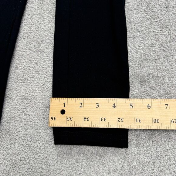 Zara High Rise Slim Fit Ankle Trouser Pants Womens Medium Black Classic 26x25.5 - Picture 9 of 13